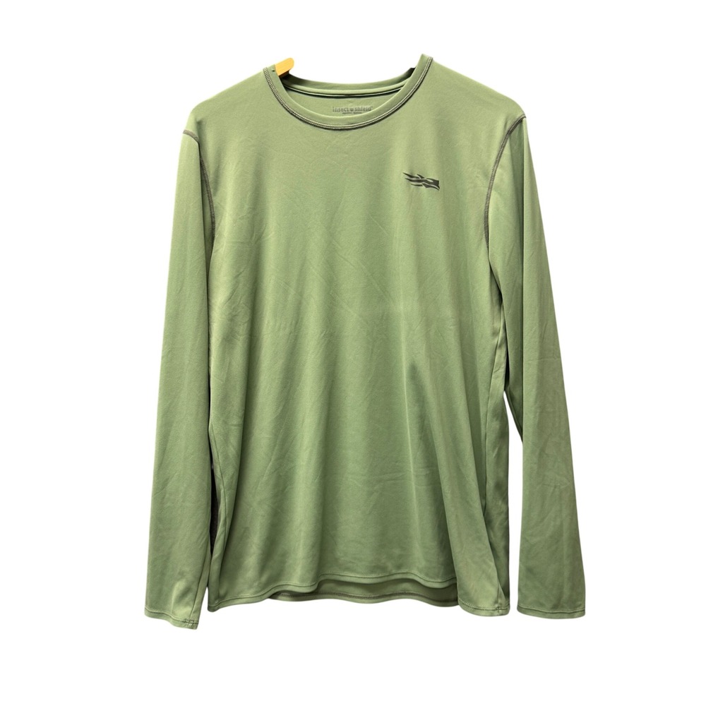 Sitka Basin Work Shirt Mens Medium Green Insect Shield Long Sleeve Outdoor